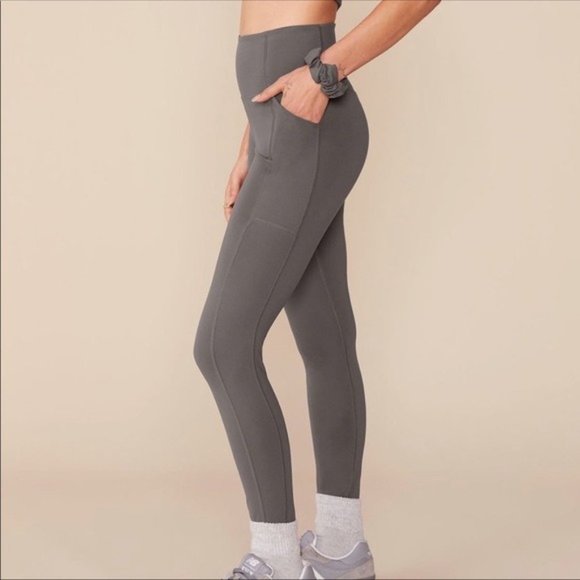 girlfriend collective Pants - NWT never worn *retired* SMOKE pocket leggings